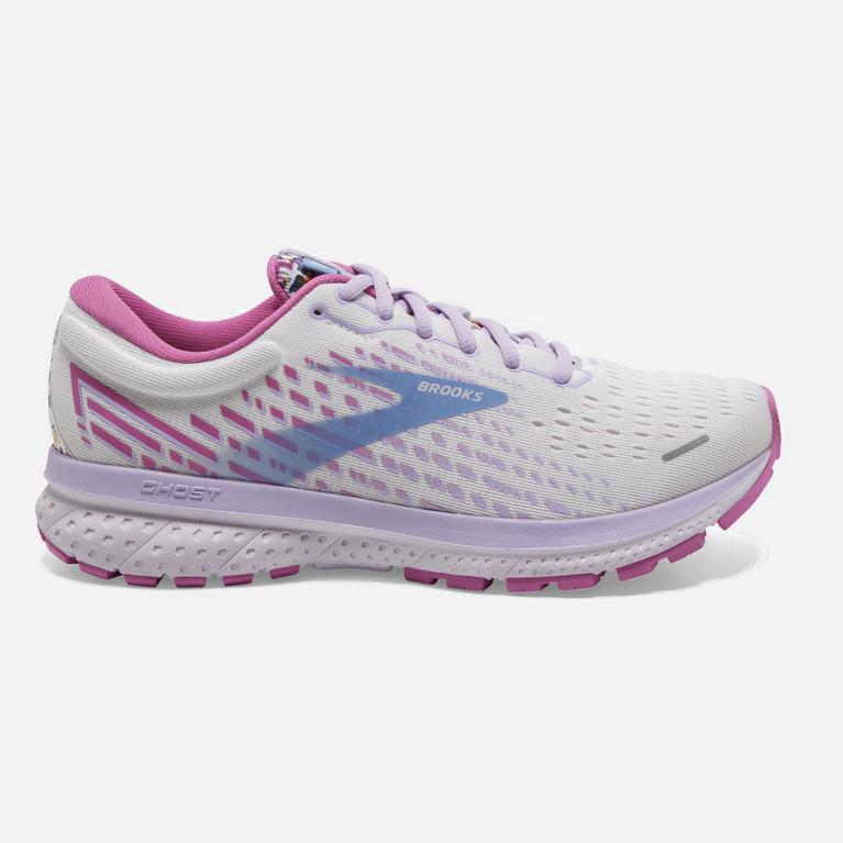 Brooks Ghost 13 Road Løpesko Dame Outlet - Hvite/Rosa - Norge (JRO708324)